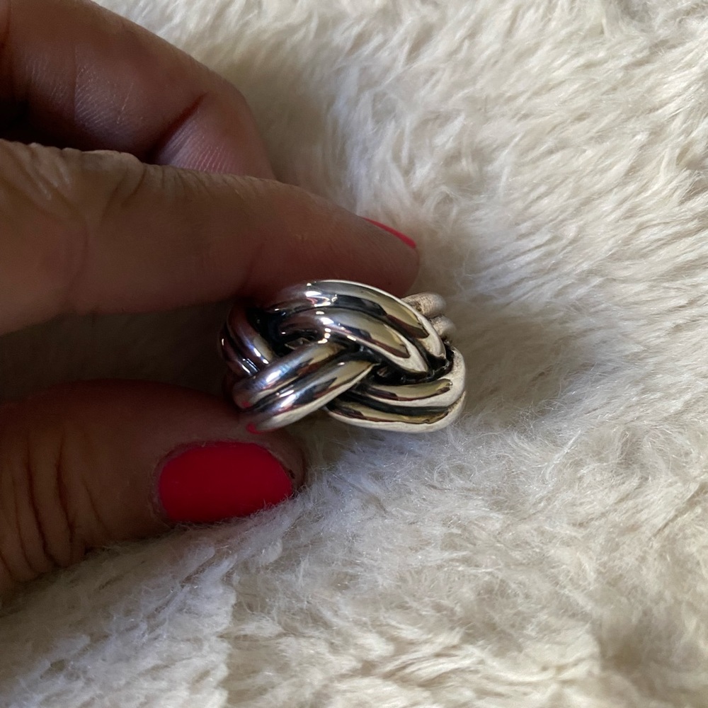 .925 Sterling silver braided ring
